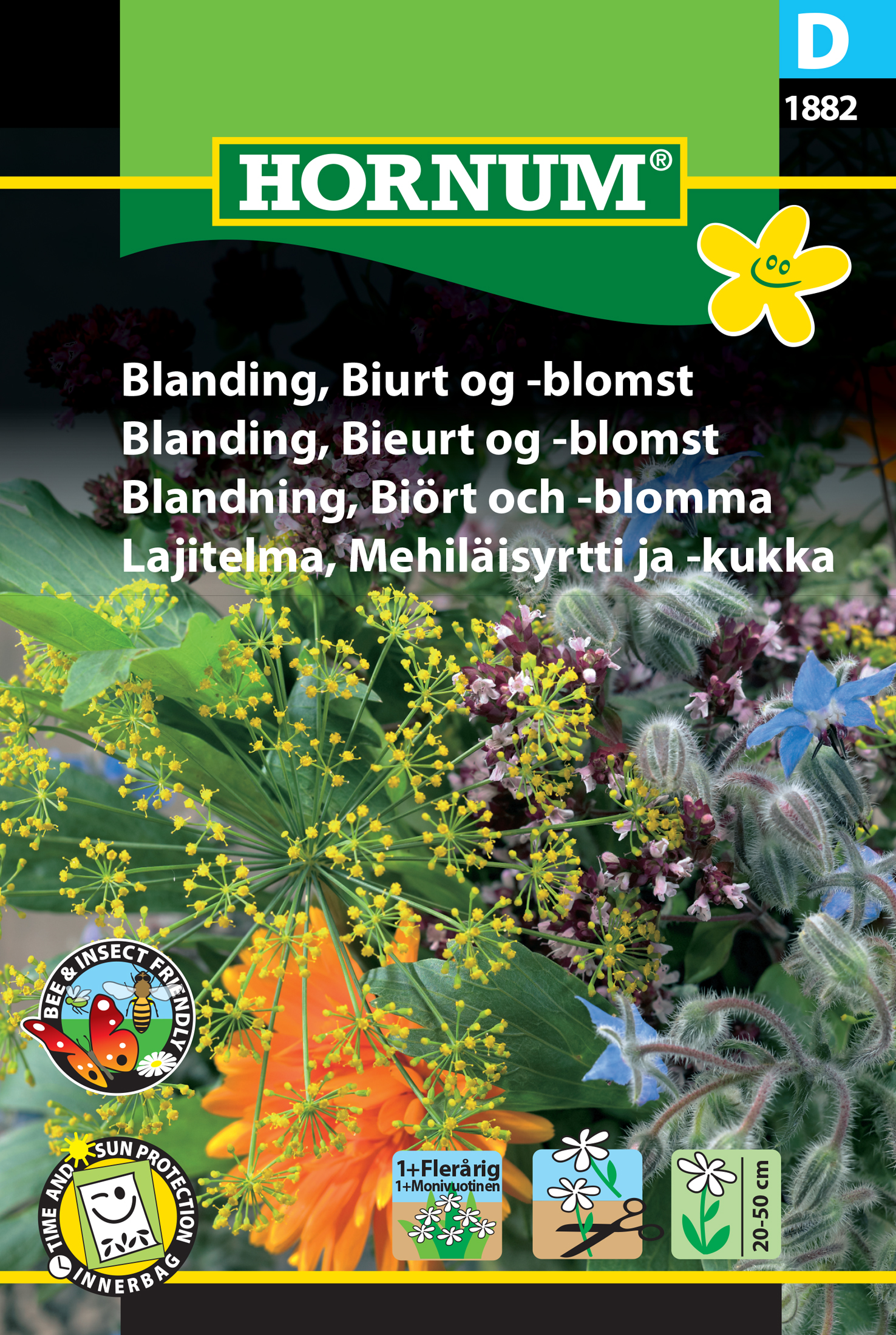 Fræ Blómablanda Biurt og blóm