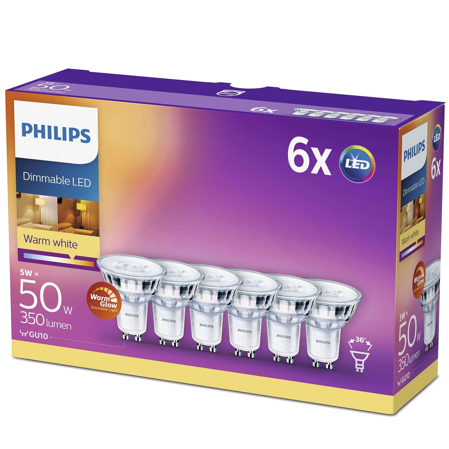 Led Kastarapera Gu10 50W 6pk dimmanleg