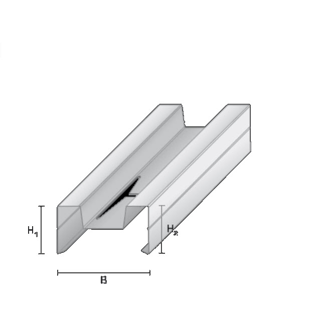 Hljóðstoð 40X95 3,90 m F - AVP 95/40 3.90 m