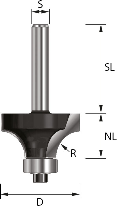 FRÆSITÖNN 14284 (LEGA) (rúntönn 4mm)