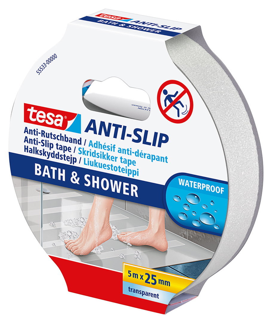 Hálkulímband f/sturtu og bað glært 25mm x 5m