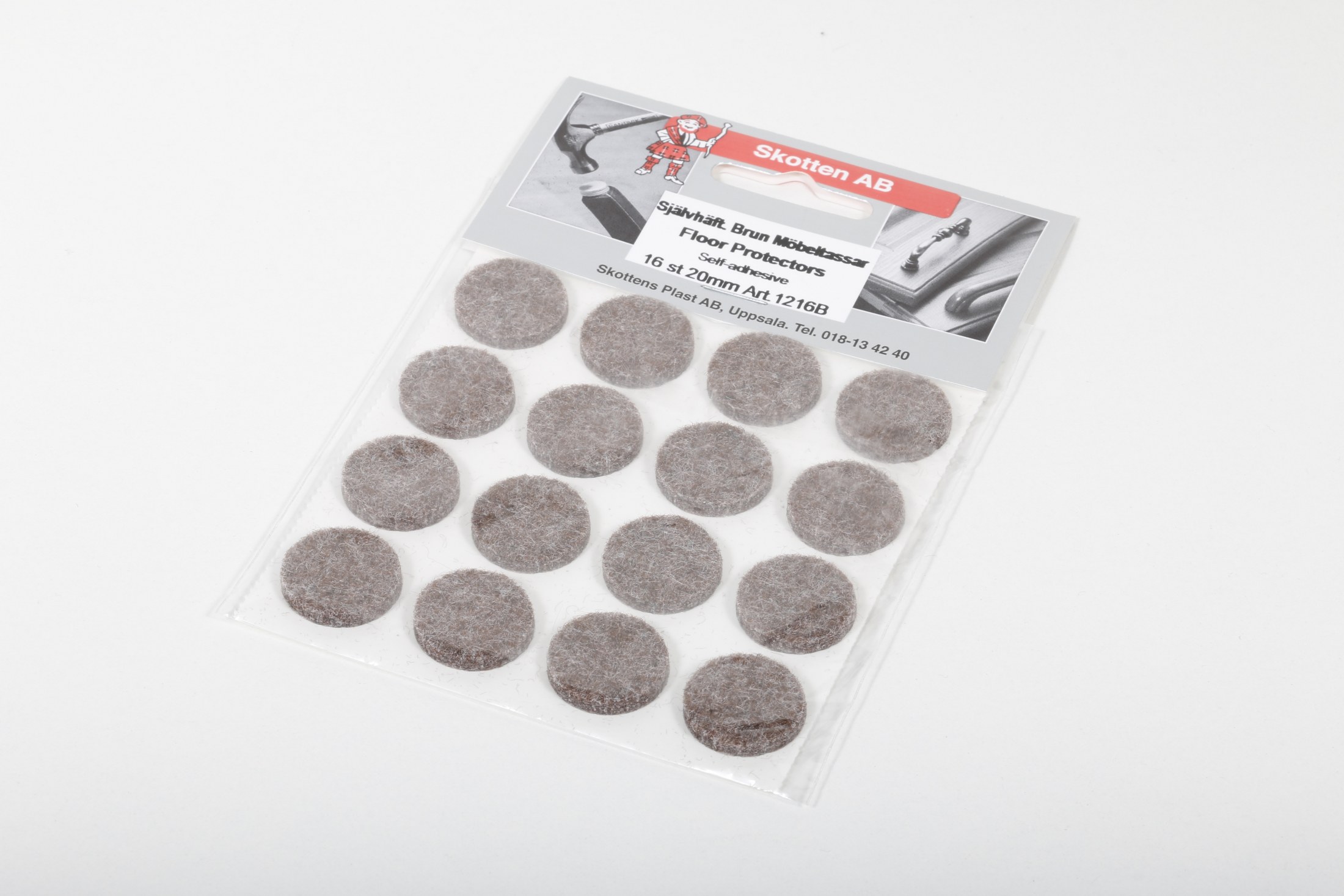 STÓLAFILT 20MM BRÚNT 16STK