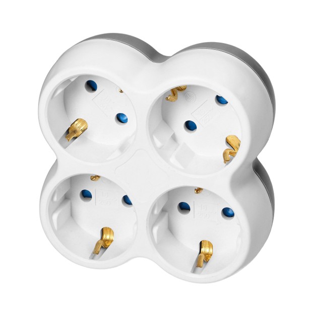 MILLITENGI 1-4F Schucko, Hvítt/Grátt, OR-AE-13240(GS)