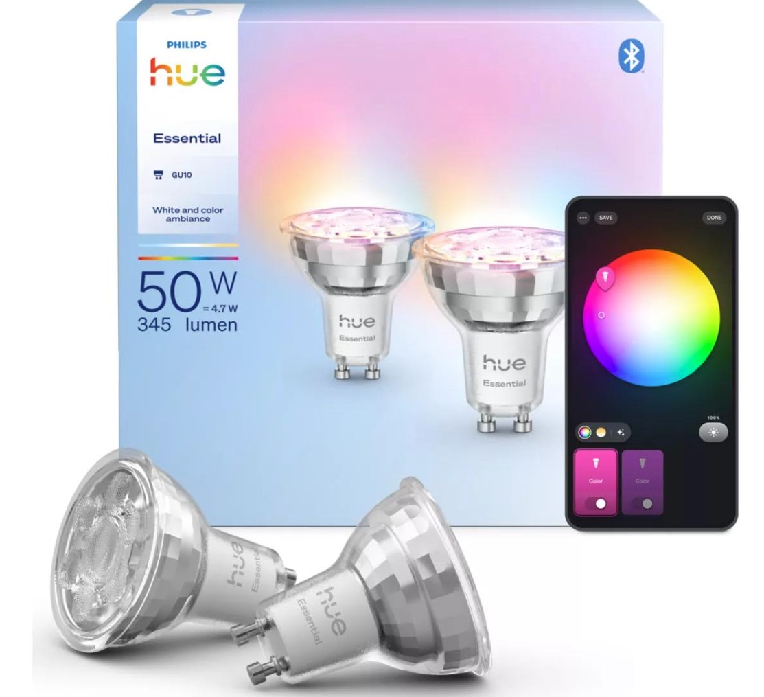 Hue Essential 50W RGBW GU10 345lm 4,7W 2 pack