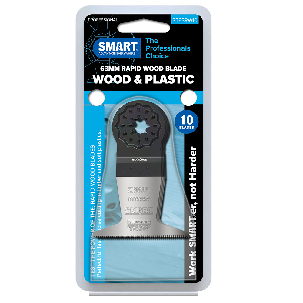 Smart Fjölnotablað 63mm ST63RW10 10stk Rabip Wood