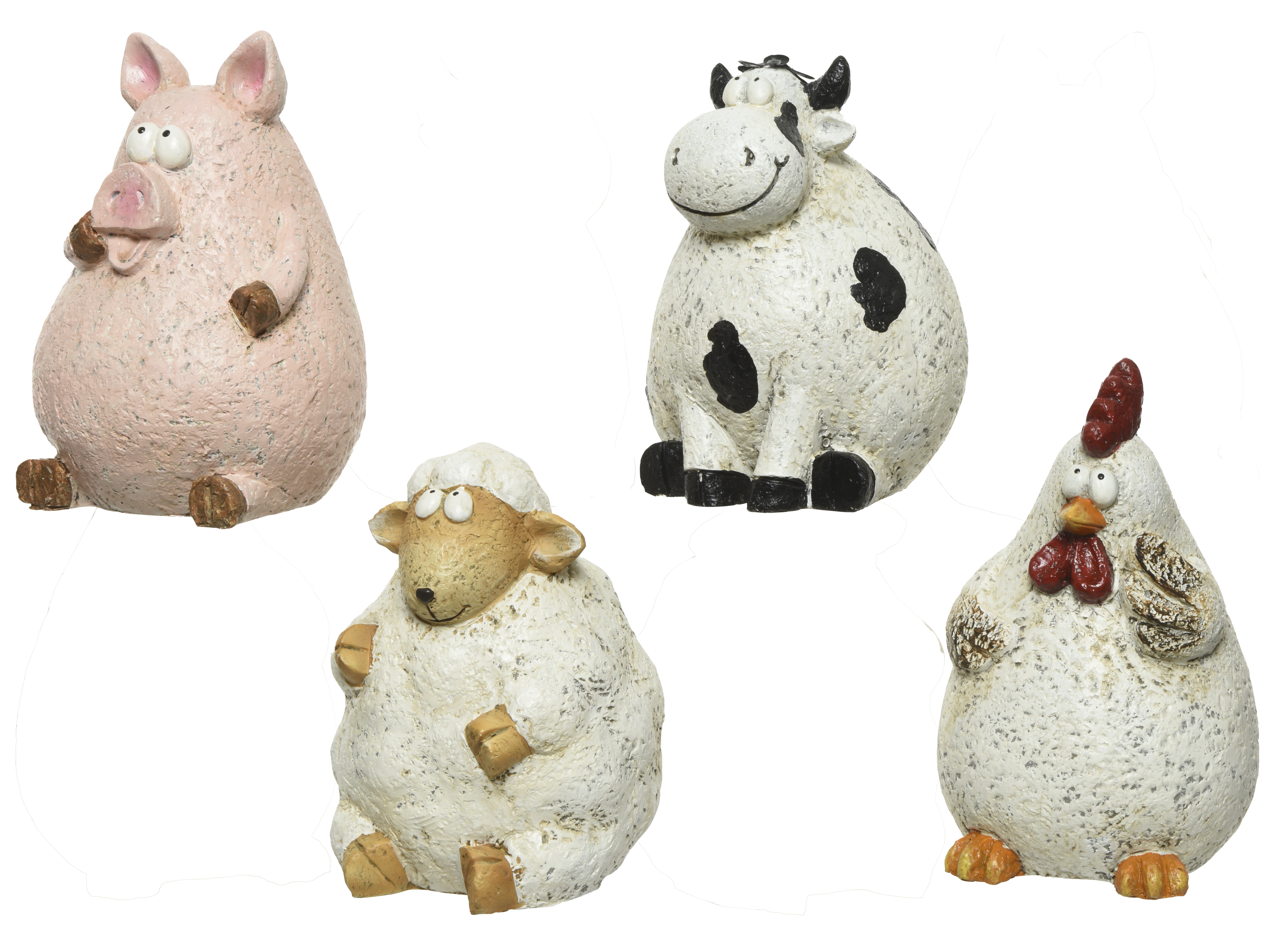 Stytta húsdýr 14*16*h18,5cm 4 gerðir