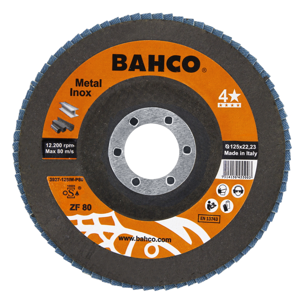 Flipaskífa 125x22mm P80 Bahco