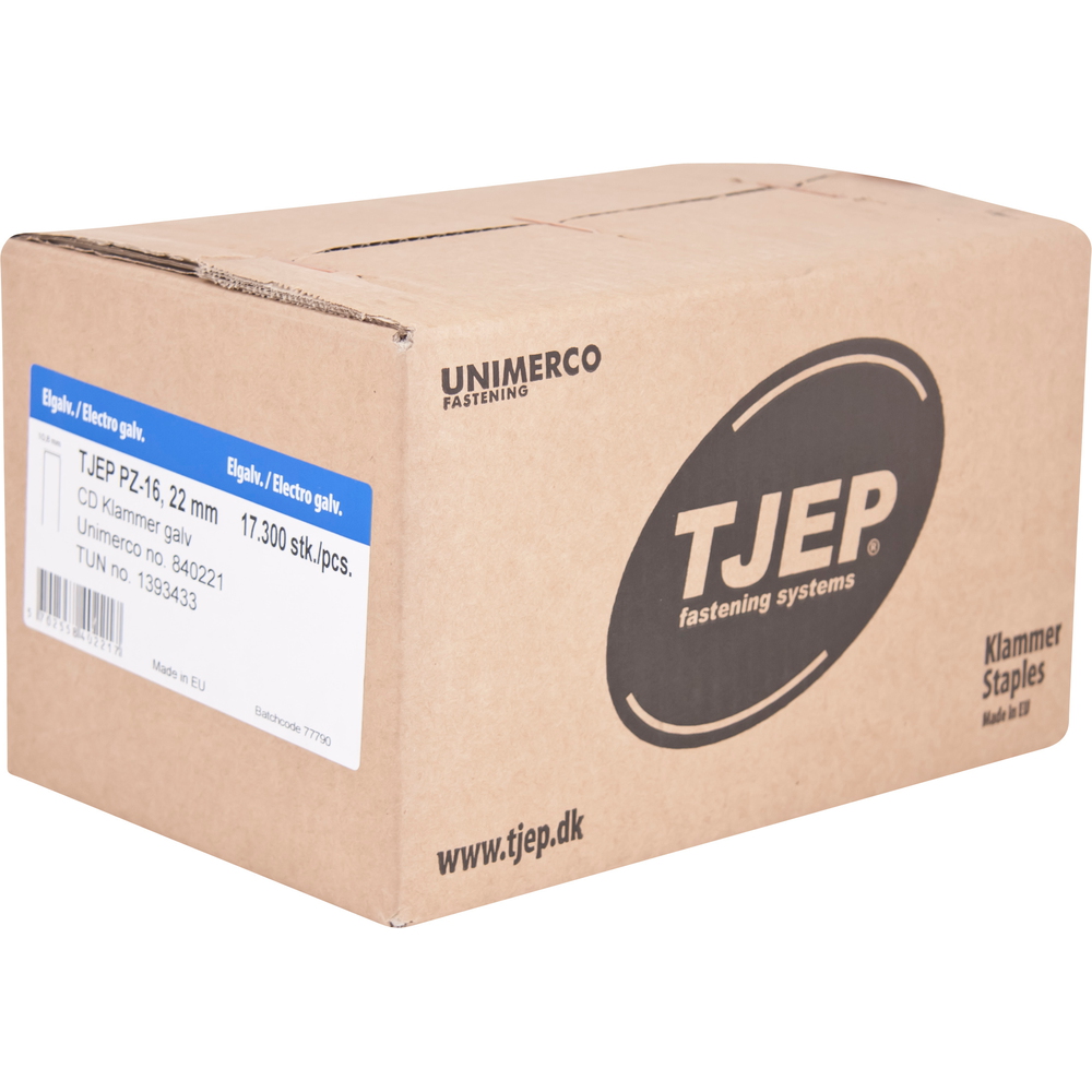 Hefti PZ-16 22mm 17.300stk Tjep 840221