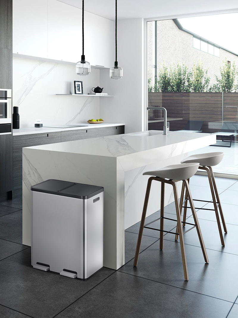 Sorpflokkunartunna Essential 2*30 l, stál