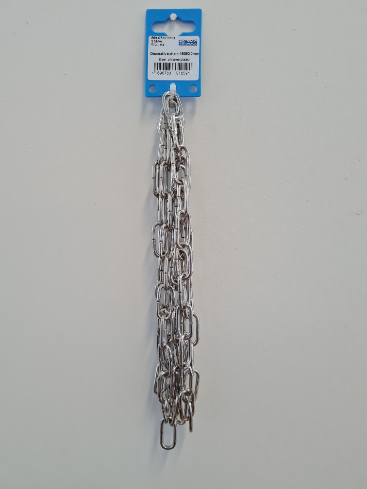 Keðja 1608/2,5mm 2 m, Króm