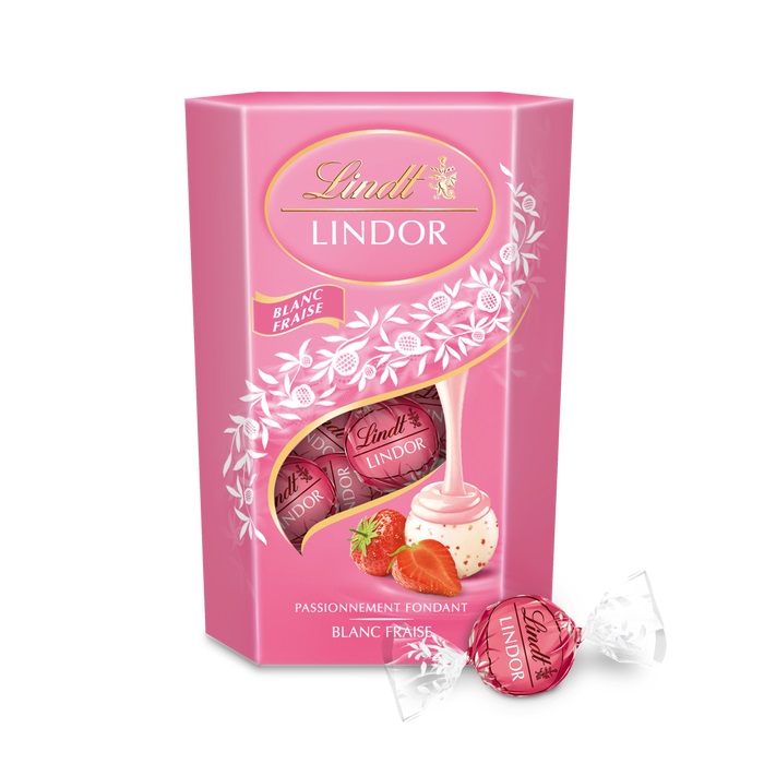 Lindt Lindor 'Strawberries & Cream' 200g súkkulaði