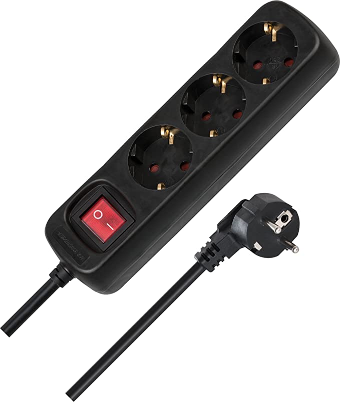 FJÖLTENGI 3F SVART 1,4M M/ROFA BAT - H05VV-F-3G1,5