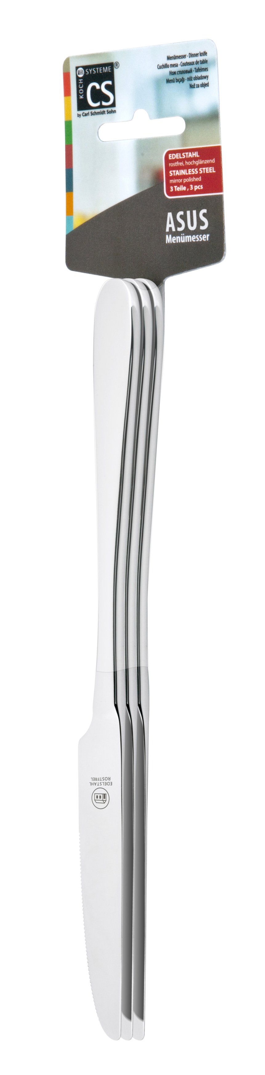 HNÍFAR 3STK ASUS 22CM