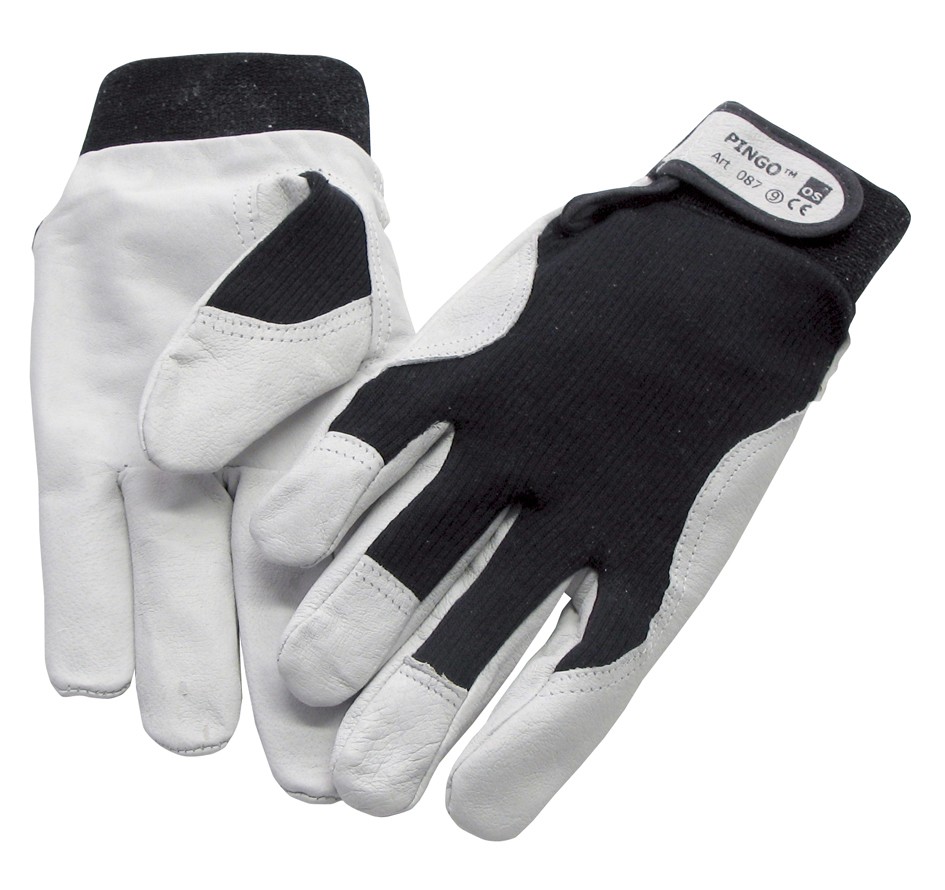 VINNUHANSKAR 10"LEÐURGRIP & ÞRENGINGU