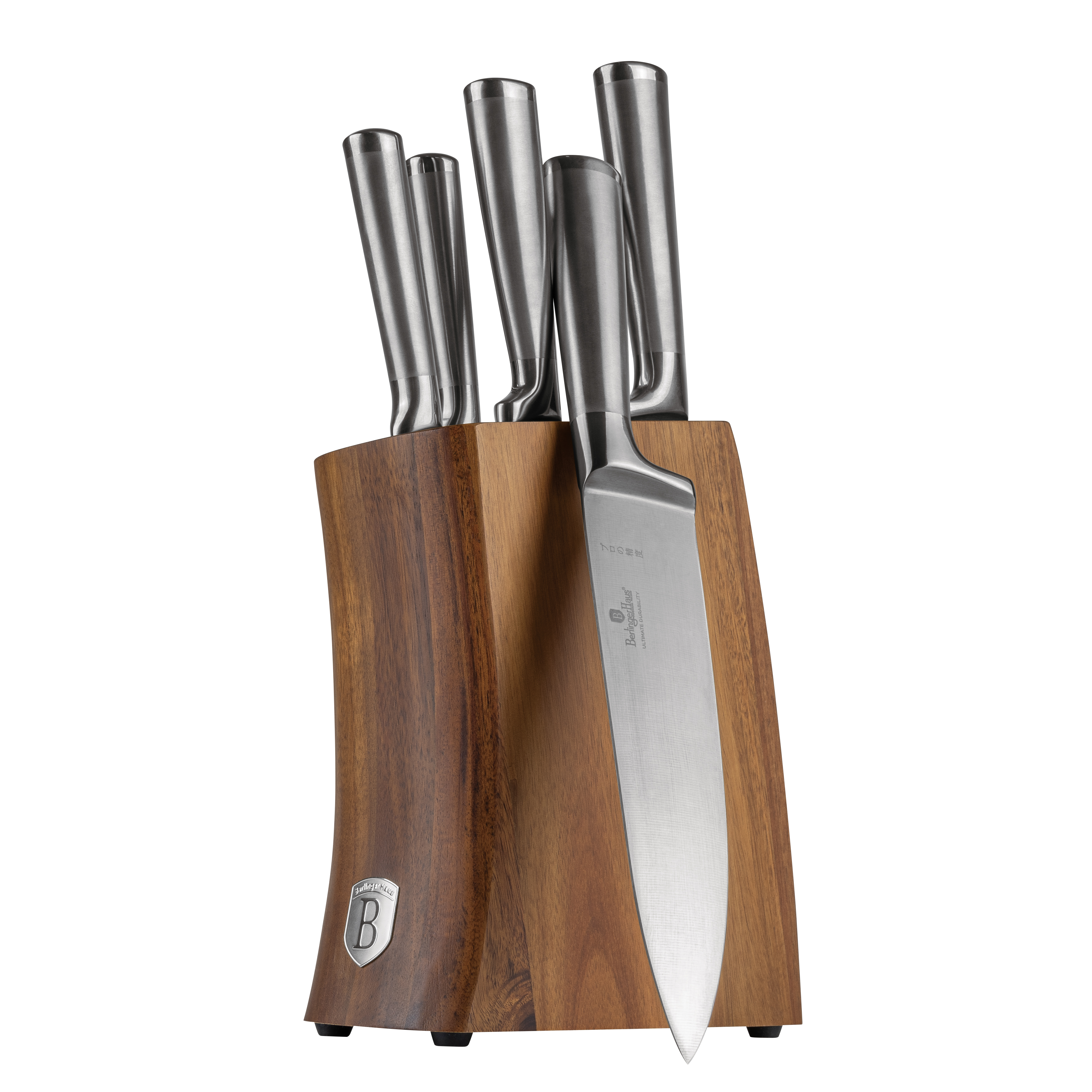 Hnífasett í blokk Akasíuviður