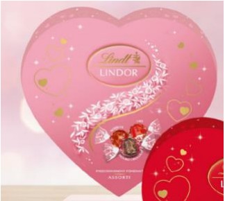 Lindor Hjarta box bleikt (assort blanda) 160gr