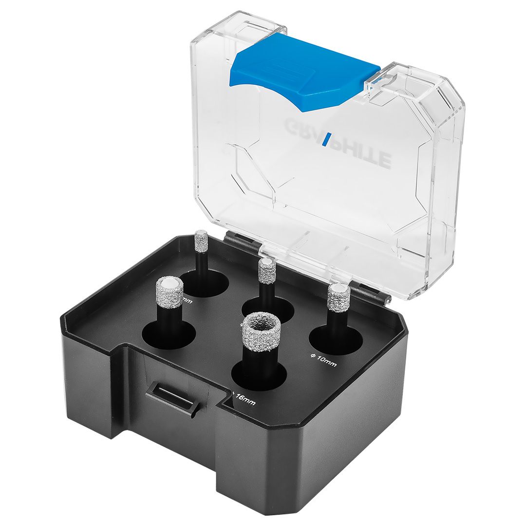 Flísaborasett 6-16mm Demants 5stk Graphite 55H319