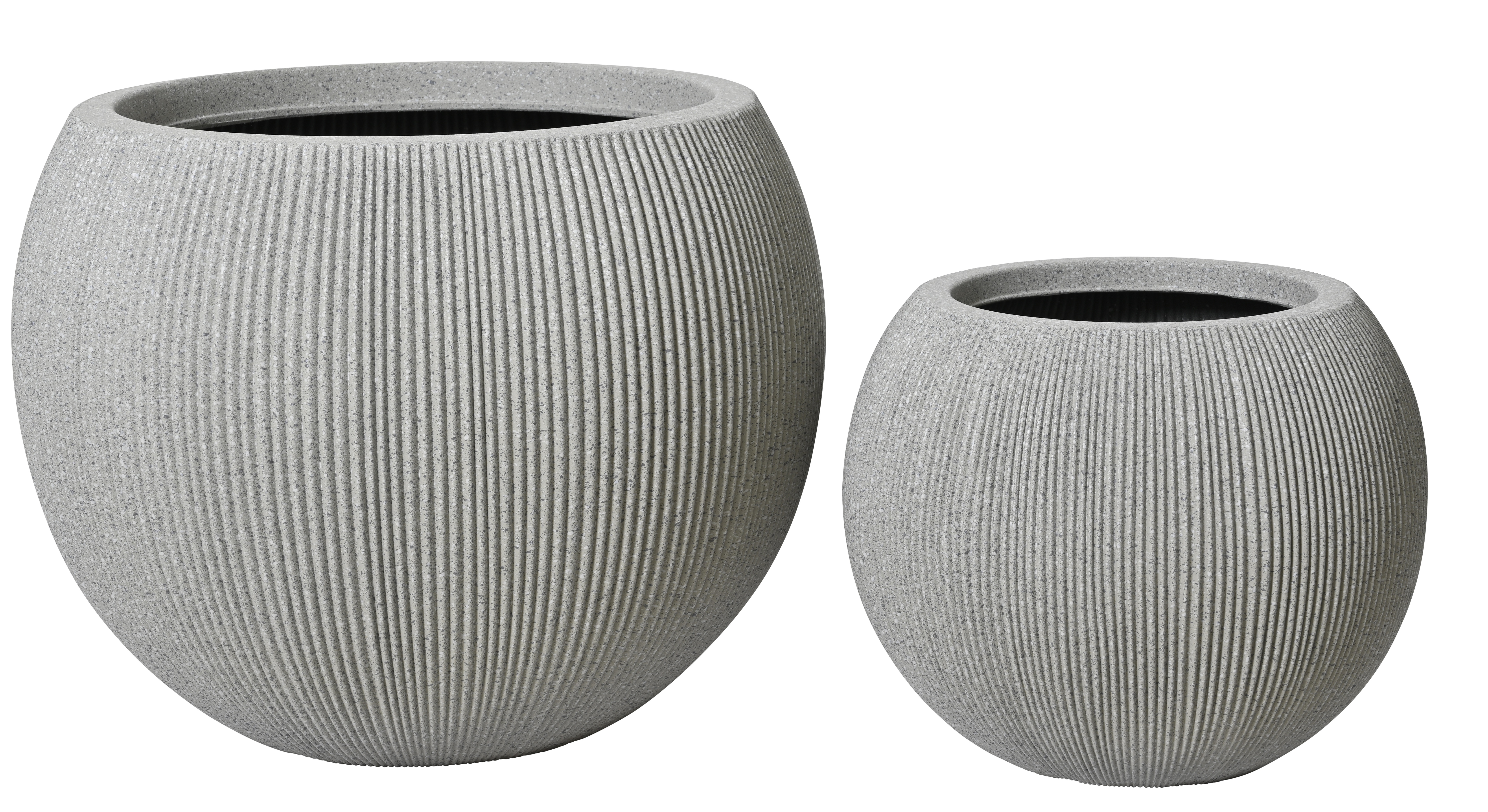 Útipottur lennox plast ljósgrár stór