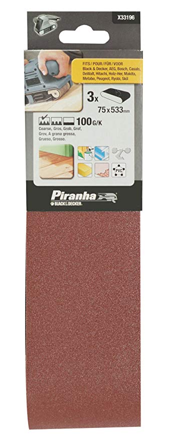 Slípibelti 75 x 533 mm 100 G/K Black+Decker X33196