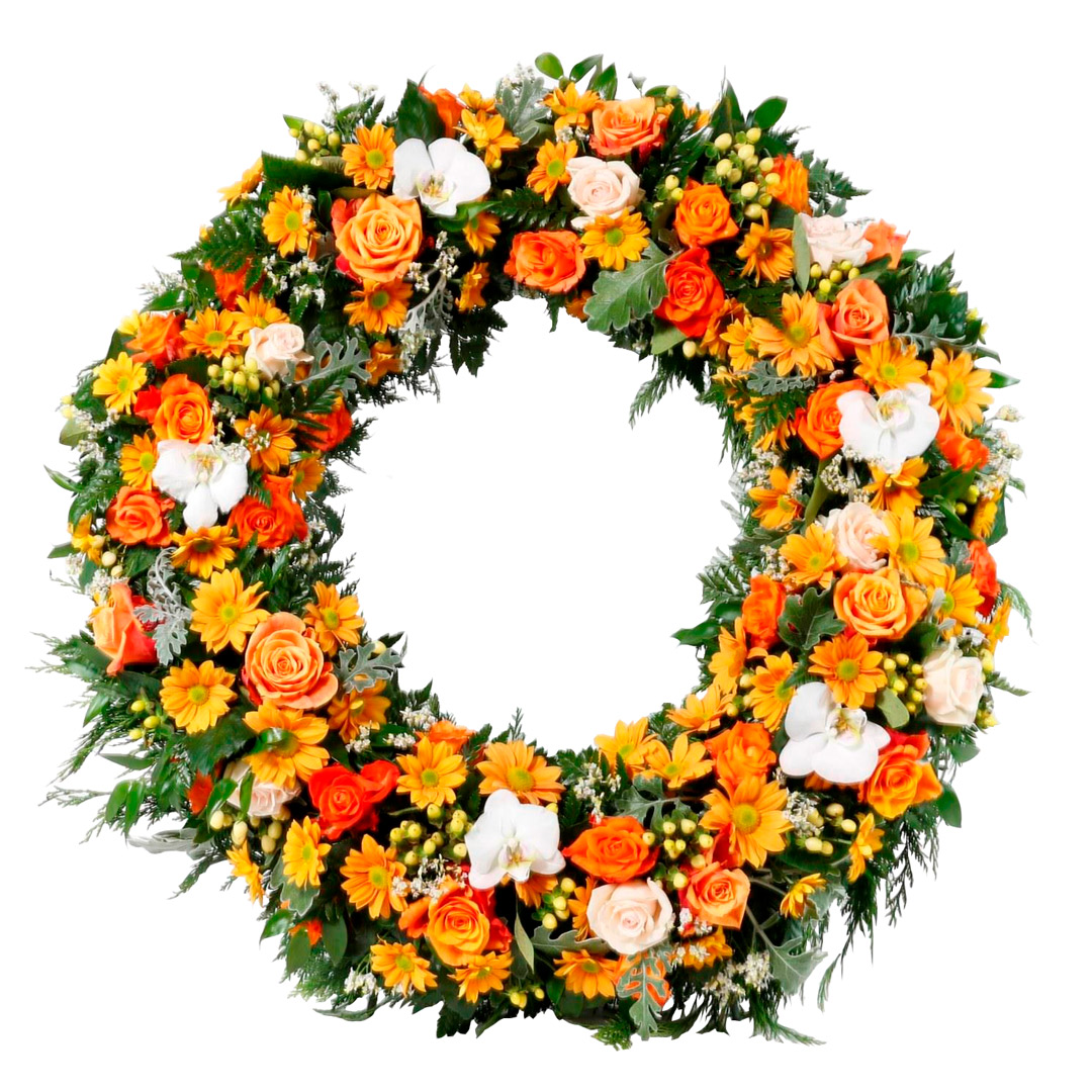 Hringskreyttur útfararkrans 60cm