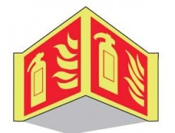 Slökkvitæki 15*15sm V skilti