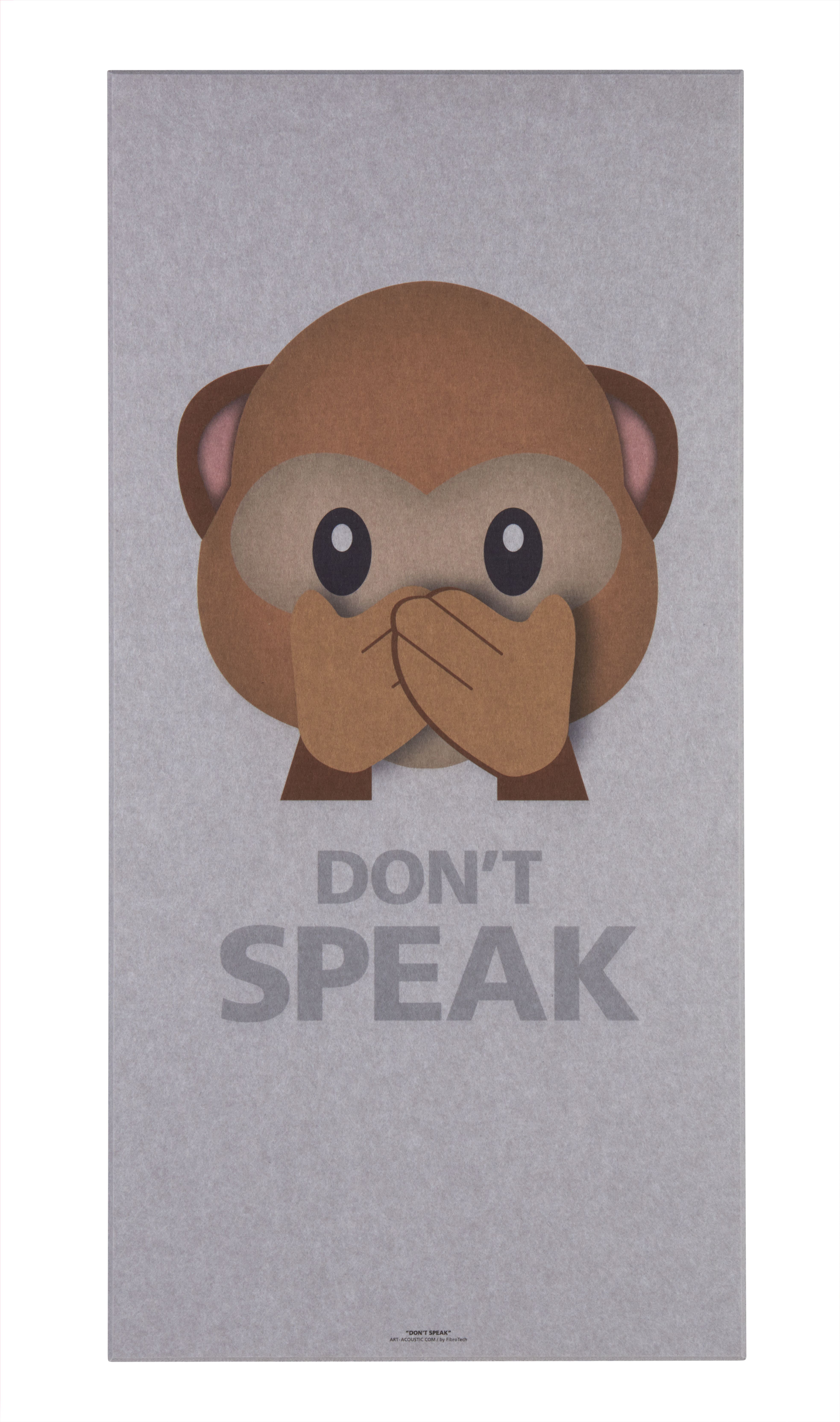 Hljóðdempandi mynd Api talar ekki 9x600x1200mm L.grátt