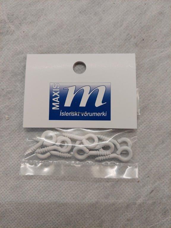 Lykkja hvít 16X6 mm pk/10stk 1635