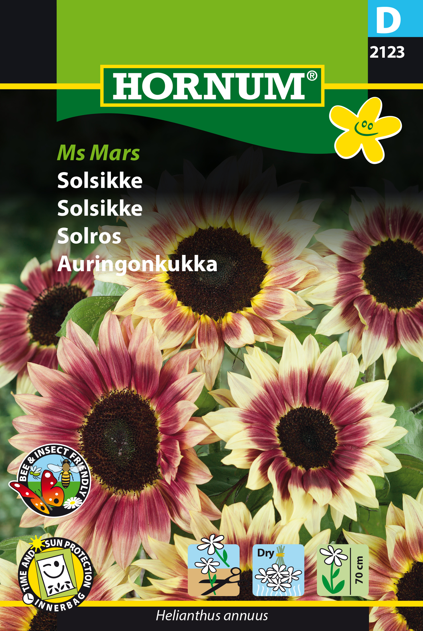 Fræ Sólblóm Helianthus annuus Ms Mars