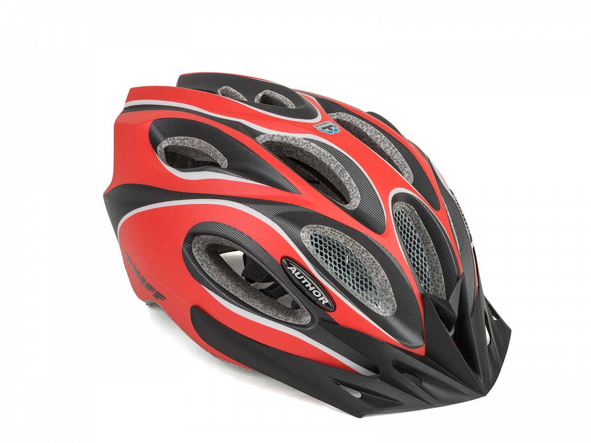 Reiðhjólahjálmur Skiff 58-62 cm. Rauð/Svart