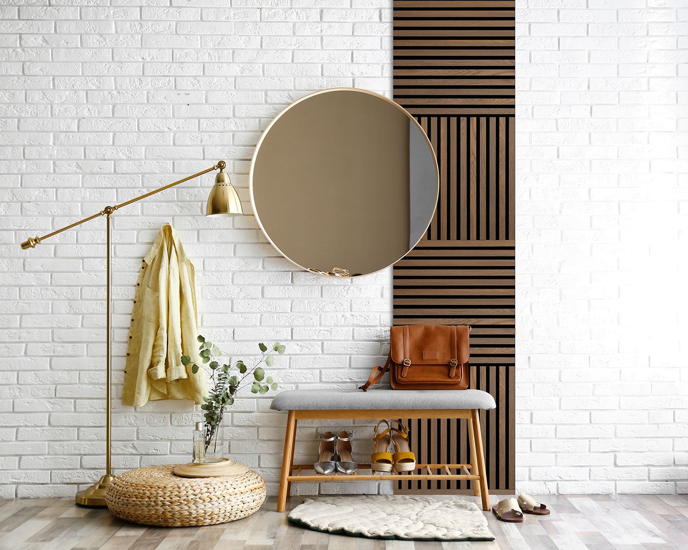 Hljóðdempandi plata Square Olíubori Eik 2stk 520x520