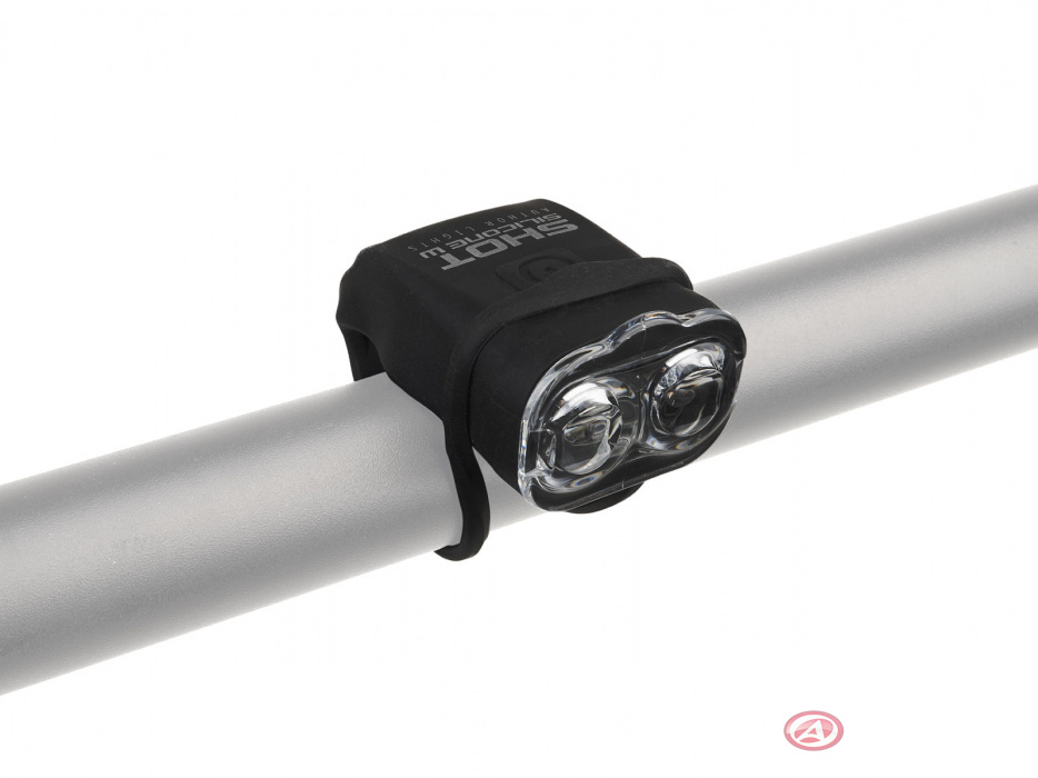 Reiðhj. Framljós blikkandi silikon festing svart