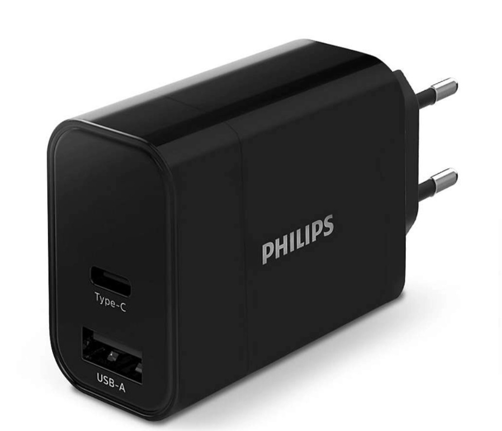 Philips Hleðskutæki / Hleðslukló 1x USB-A + 1x USB-C 30W