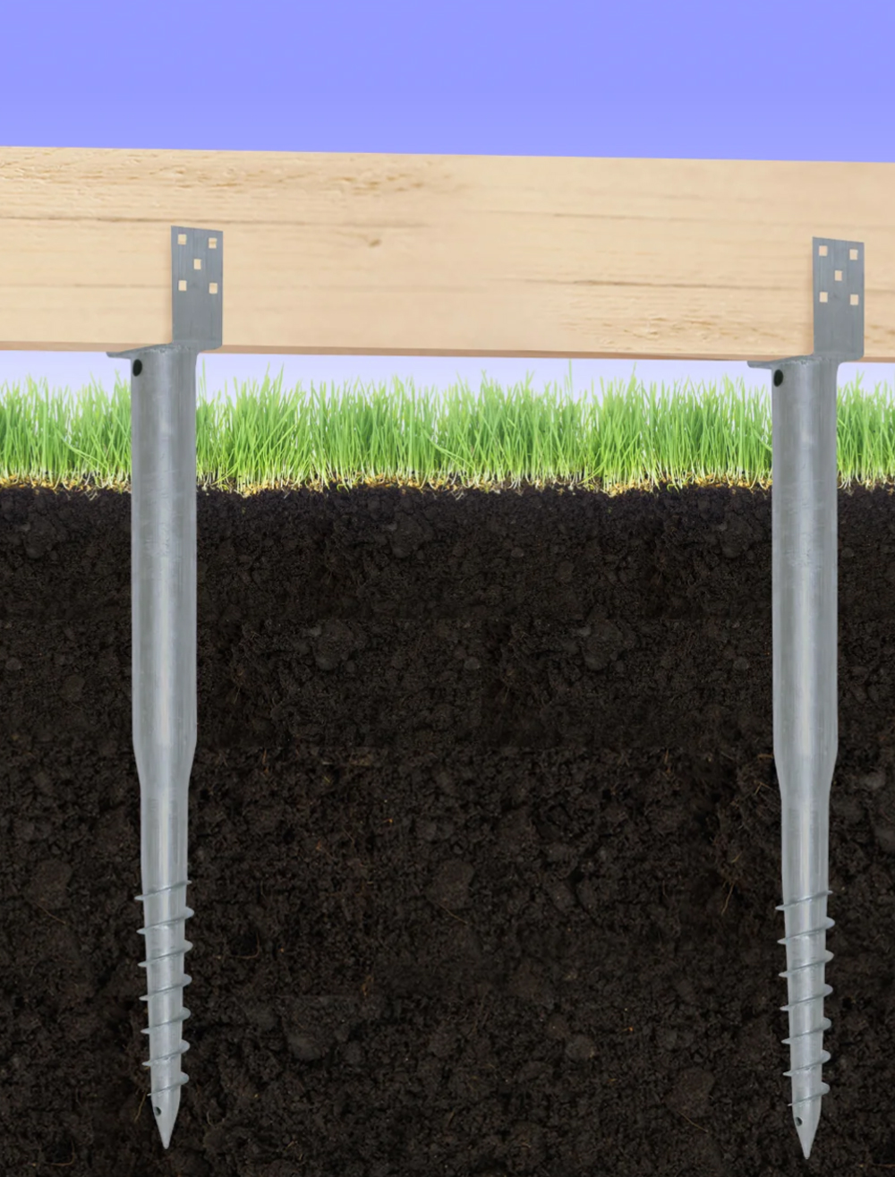 JARÐVEGSSKRÚFA 100X70X120 - LENGD 1M 73935