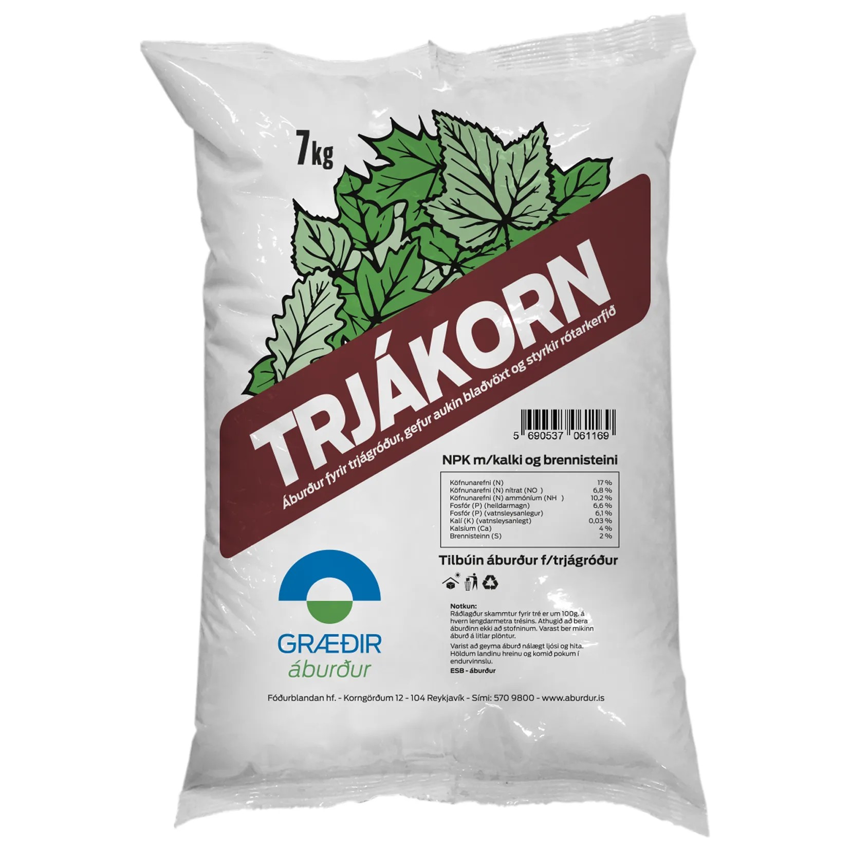 Trjákorn 7kg