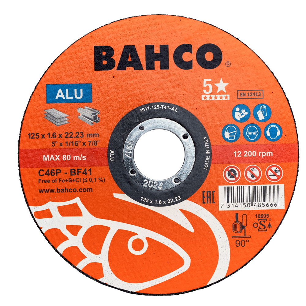 Skurðarskífa 125x1,6mm Ál Bahco