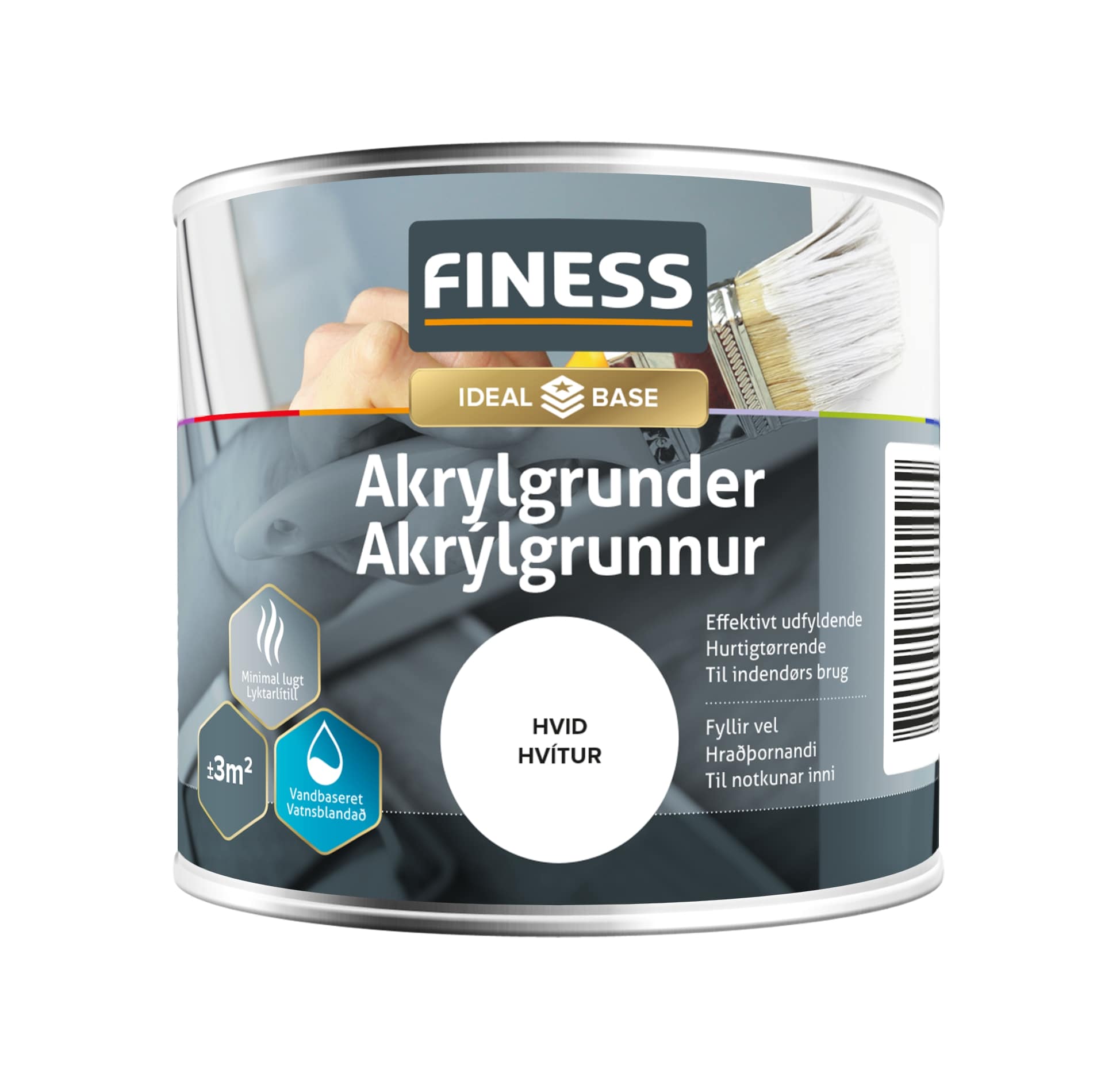 Grunnur akrýl Finess hvítur 250ml