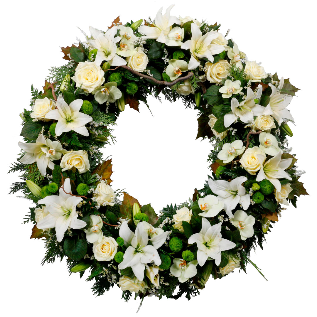 Hringskreyttur útfararkrans 60cm