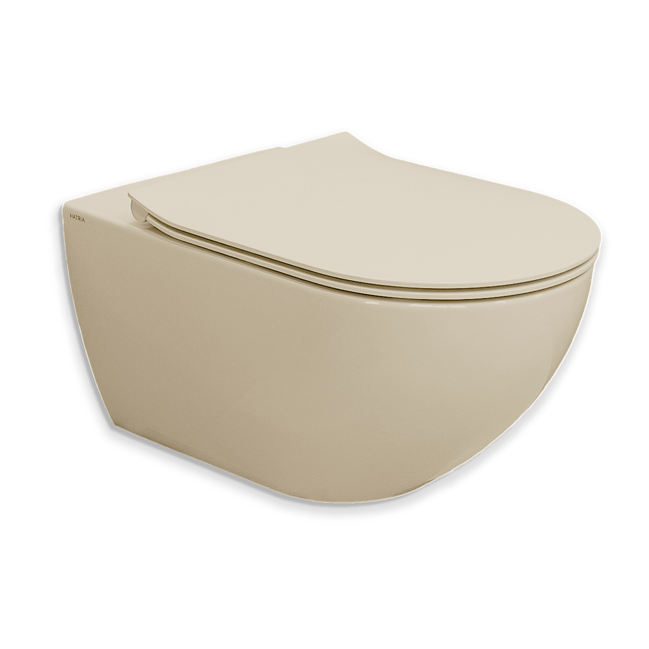 WC Veggskál með setu HATRIA CENTRICA PURE VORTEX Dove-gray