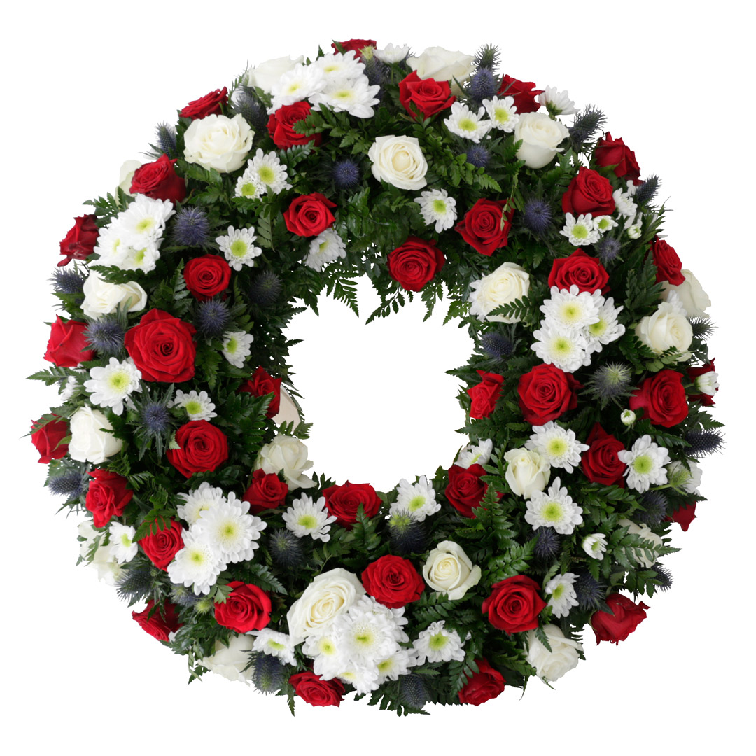 Hringskreyttur útfararkrans 60cm