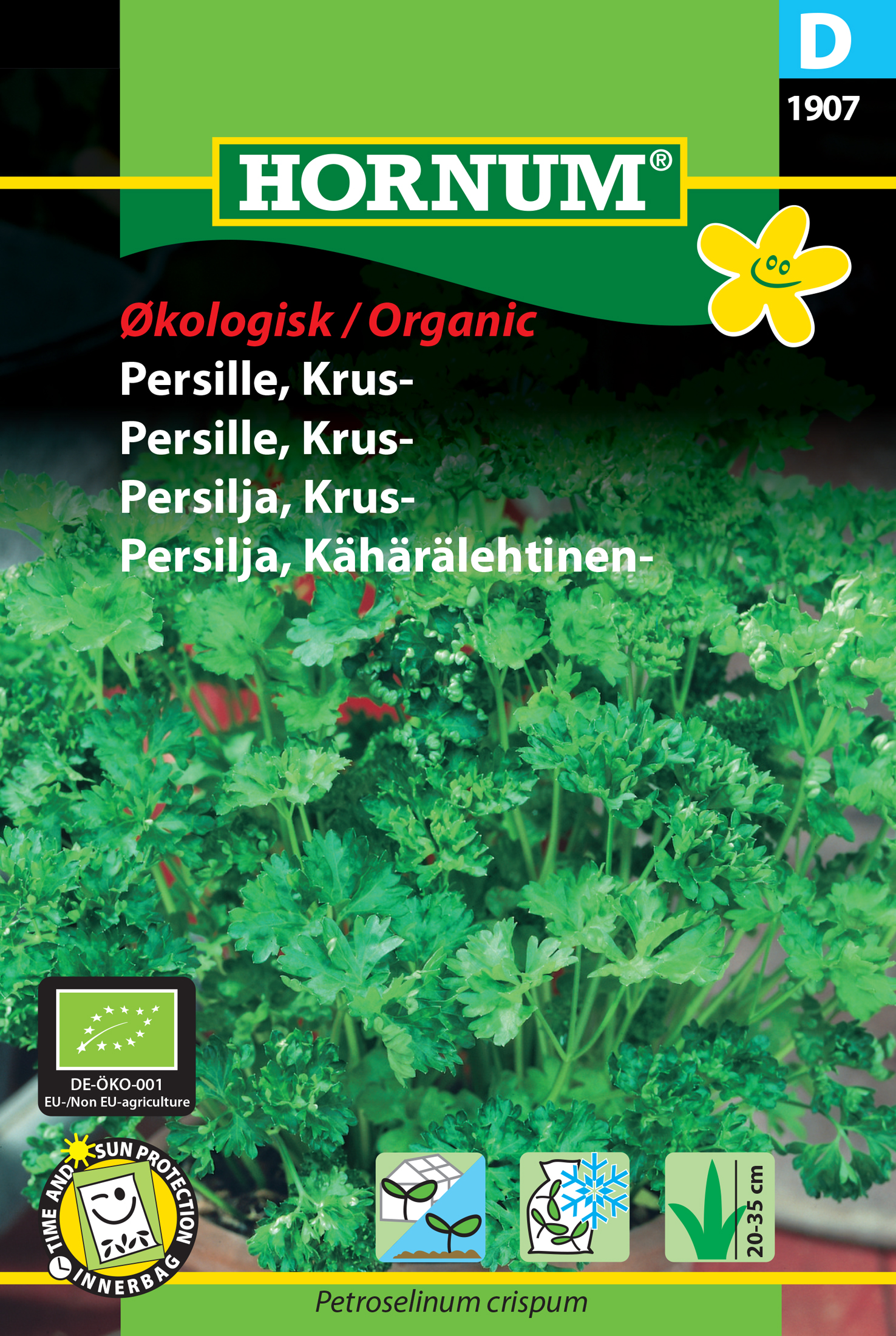 Fræ Steinselja Petroselinum crispum lífrænt