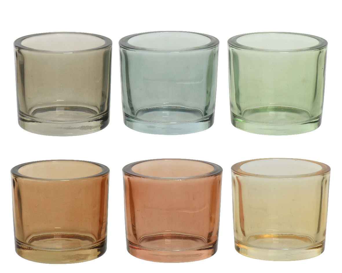 Kertaglas gler 9*h8cm ýmsir litir