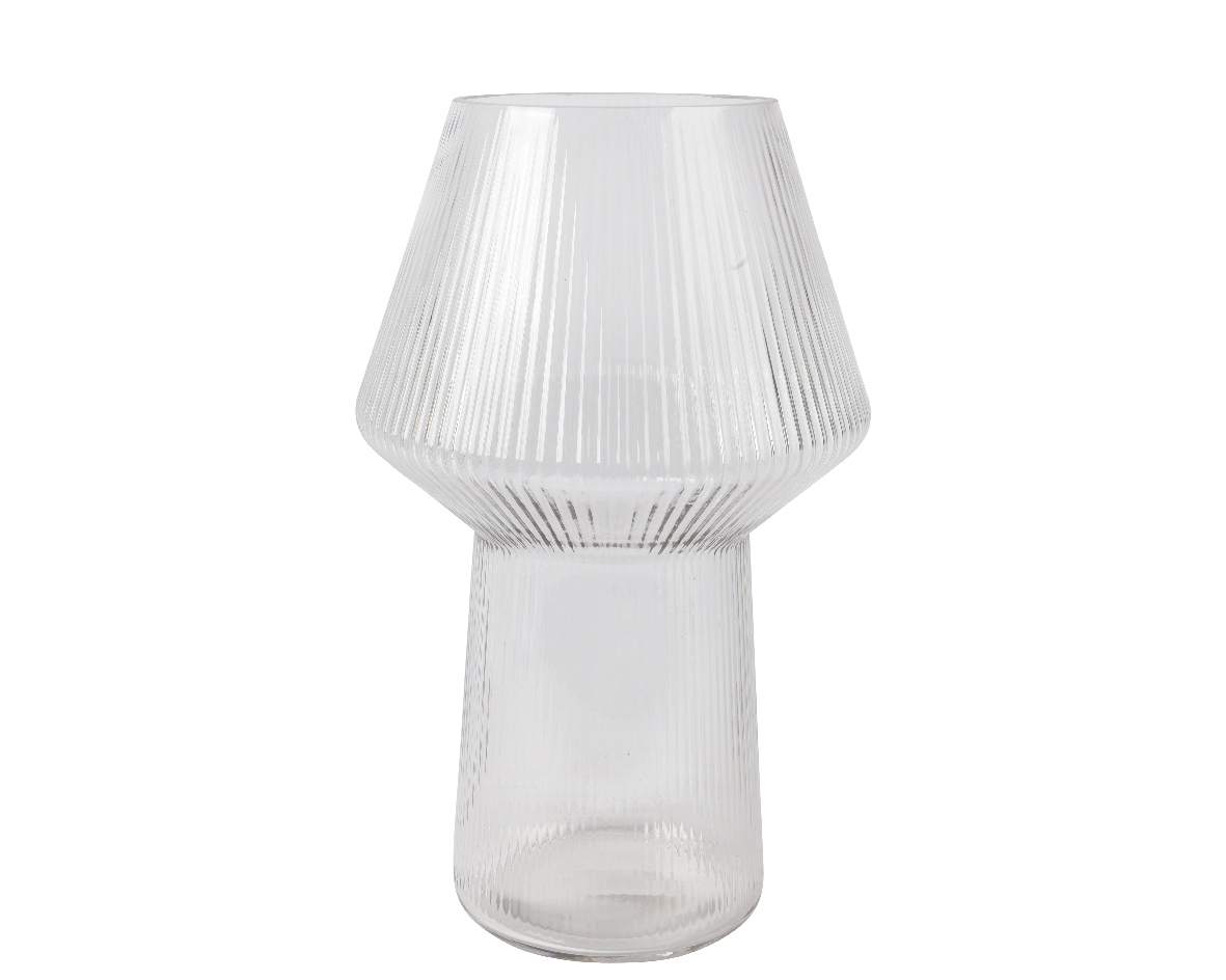 Vasi gler glært 18,4*h30cm