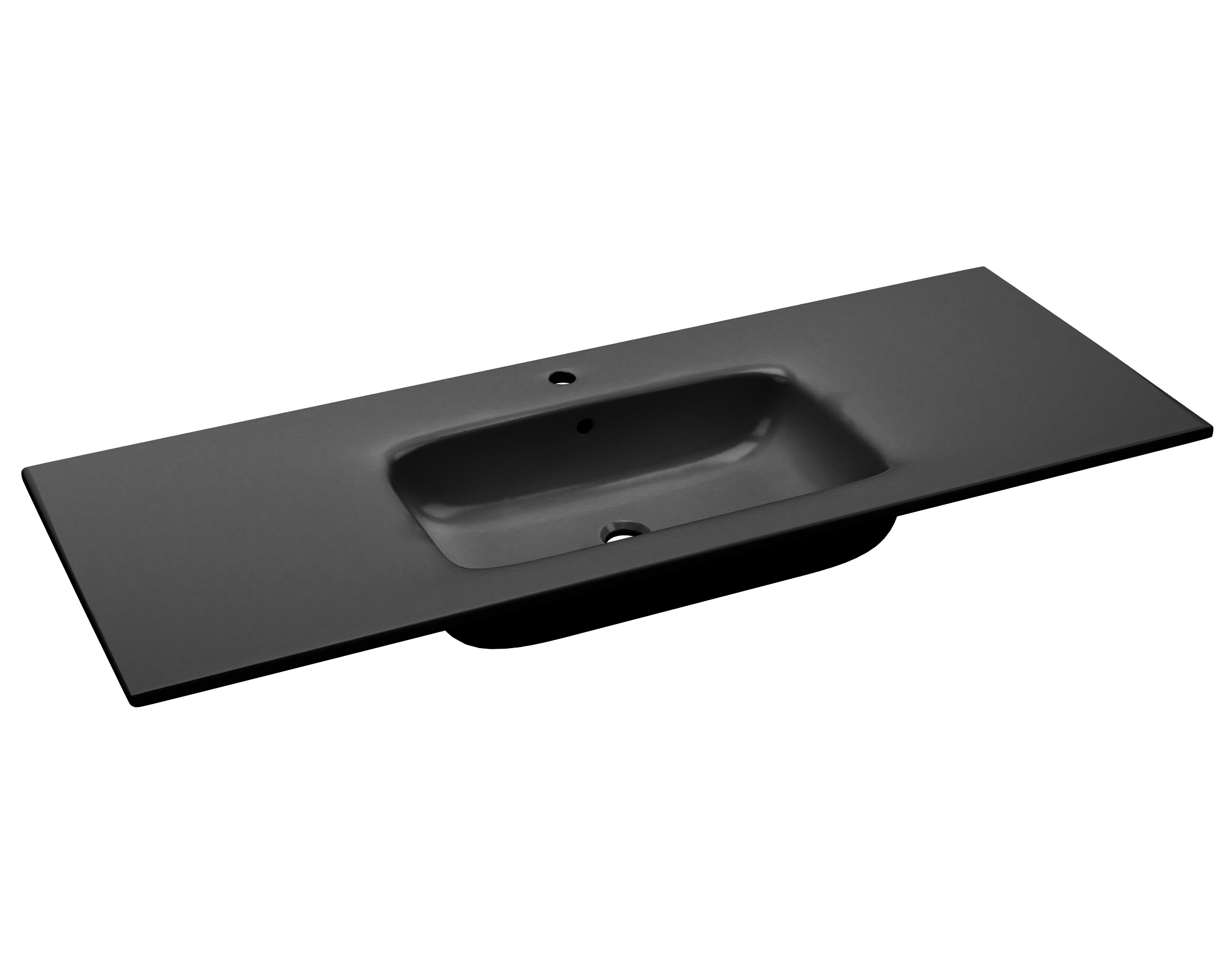 Handlaug í plötu matt svart 121cm