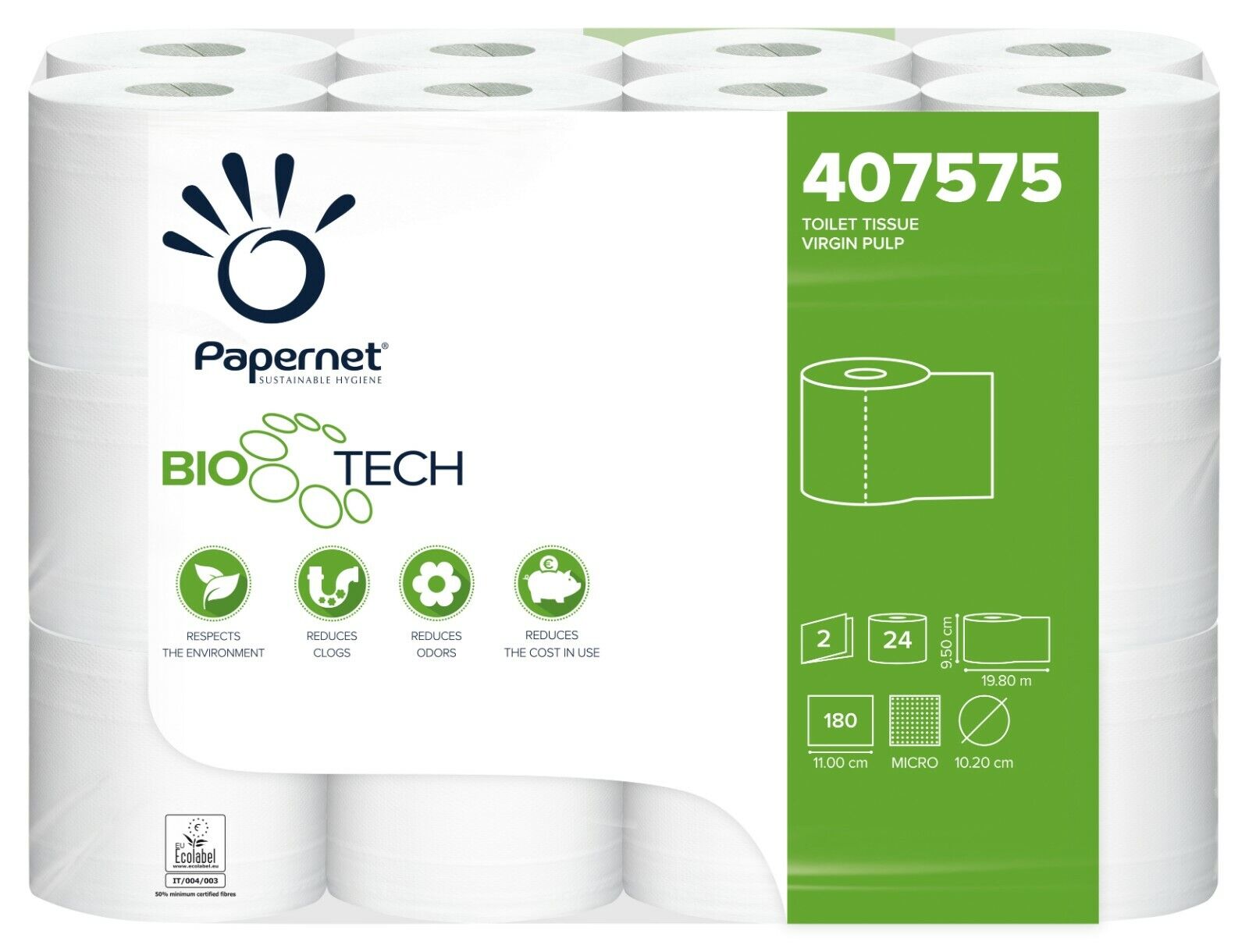Biotech WC pappír fyrir ferðasalerni 24 rl