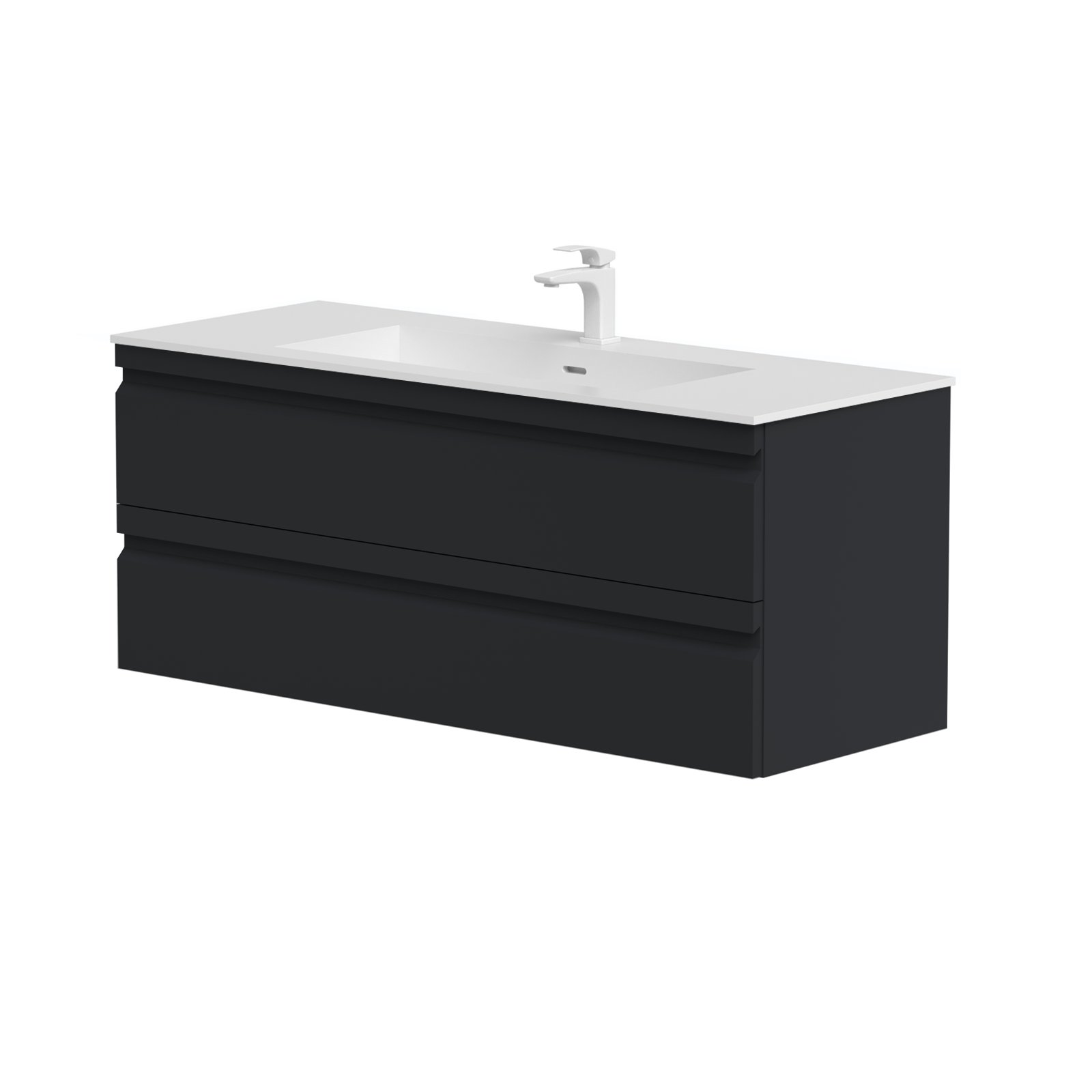 Vaskaskápur 119x45cm Matt svart