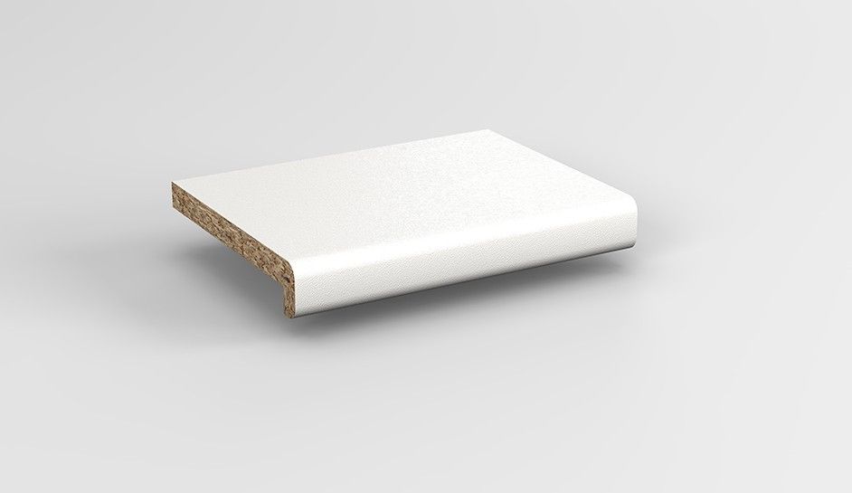 Sólbekkur 4100x300x18 -  hvítt - nefkantur A252C