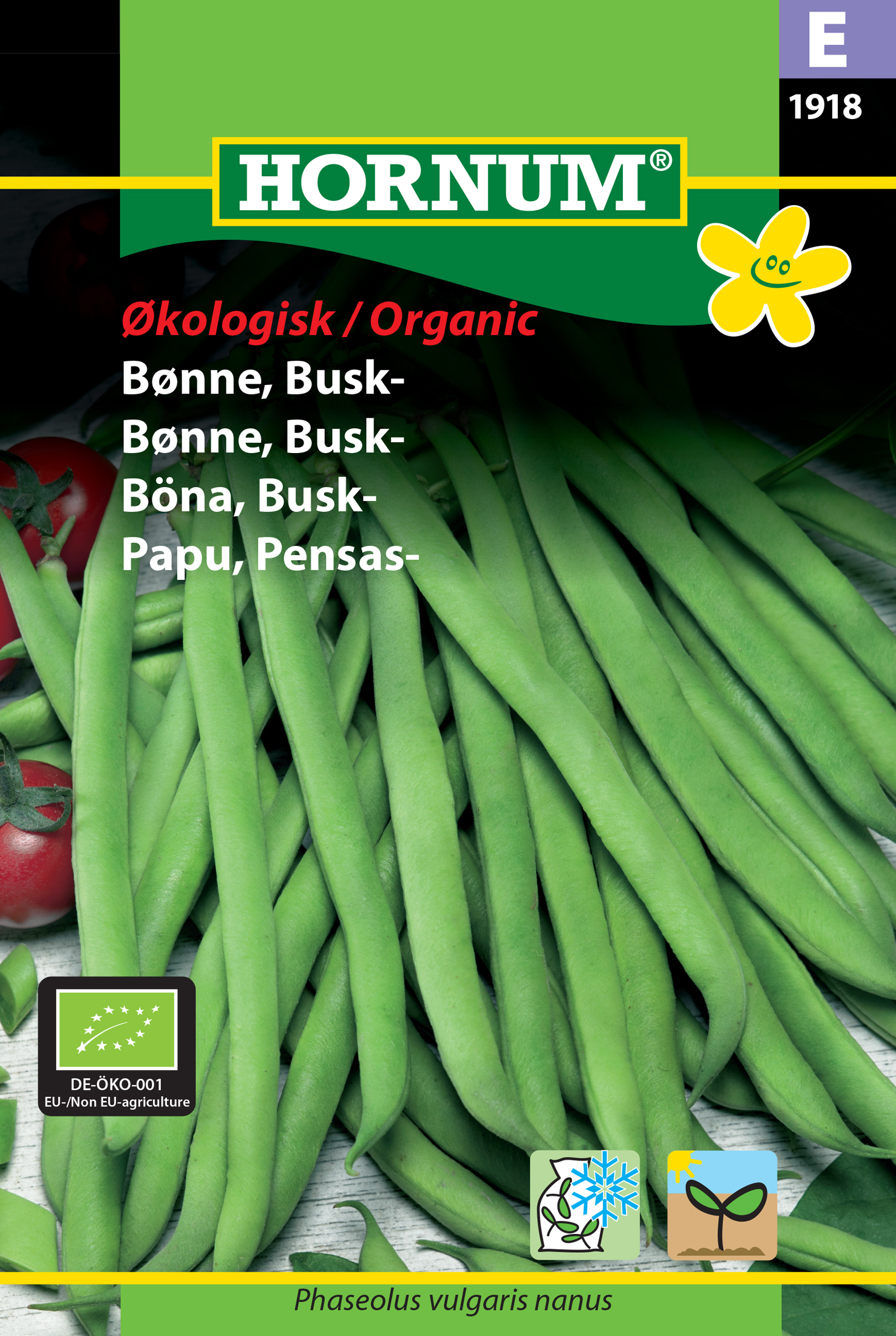 Fræ Baunir Phaseolus vulgaris nanus lífrænt