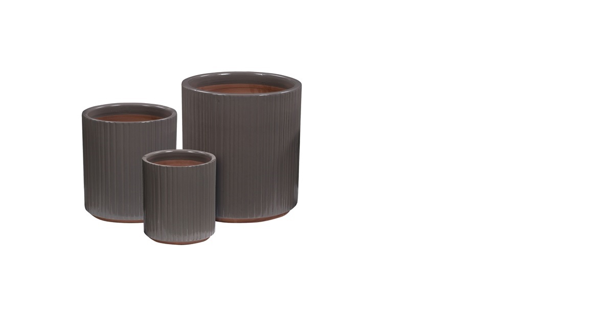 Pottur 29*h32cm grábrúnn