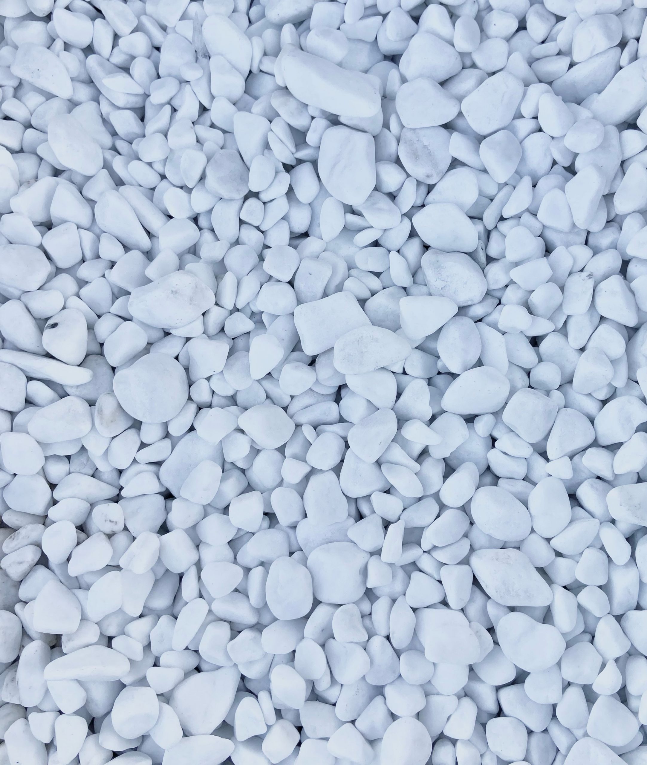 Skrautsteinar hvítir 30-60mm 20kg