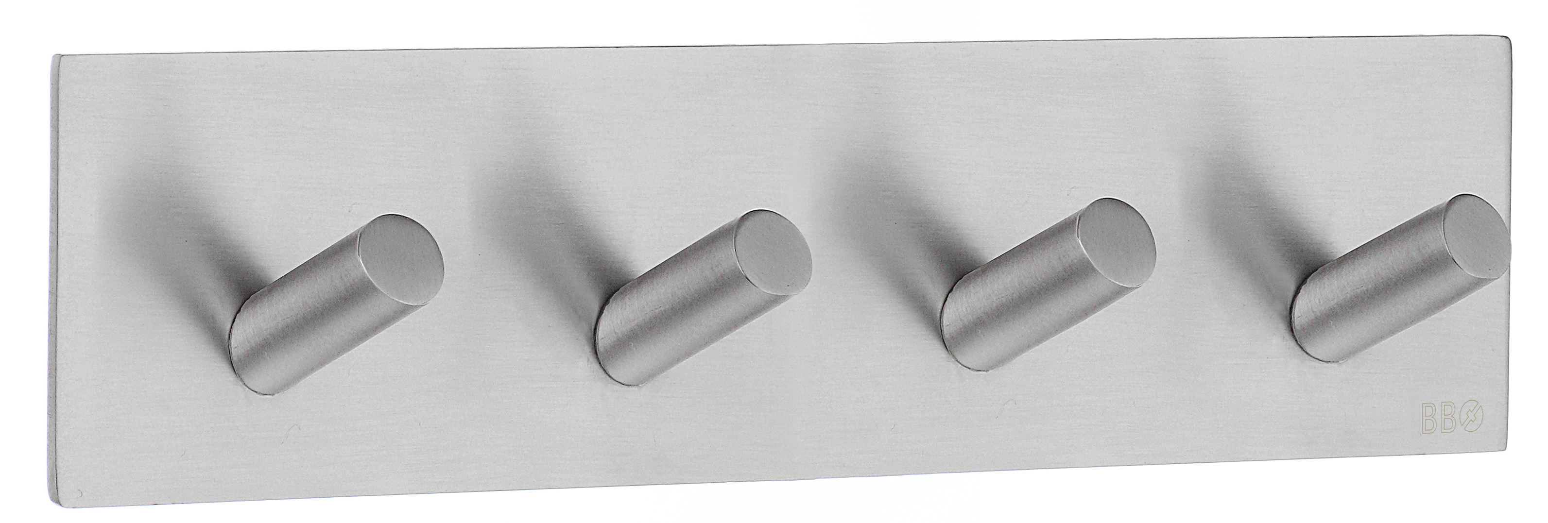 Fjórfaldur snagi kantaður, burstað stál